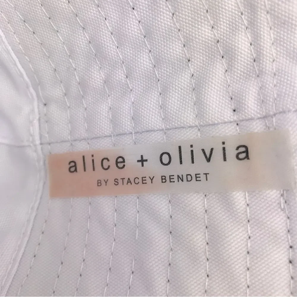 Alice + Olivia X Stacey Bendet NEW Black Reversible Sunflower Bucket Hat